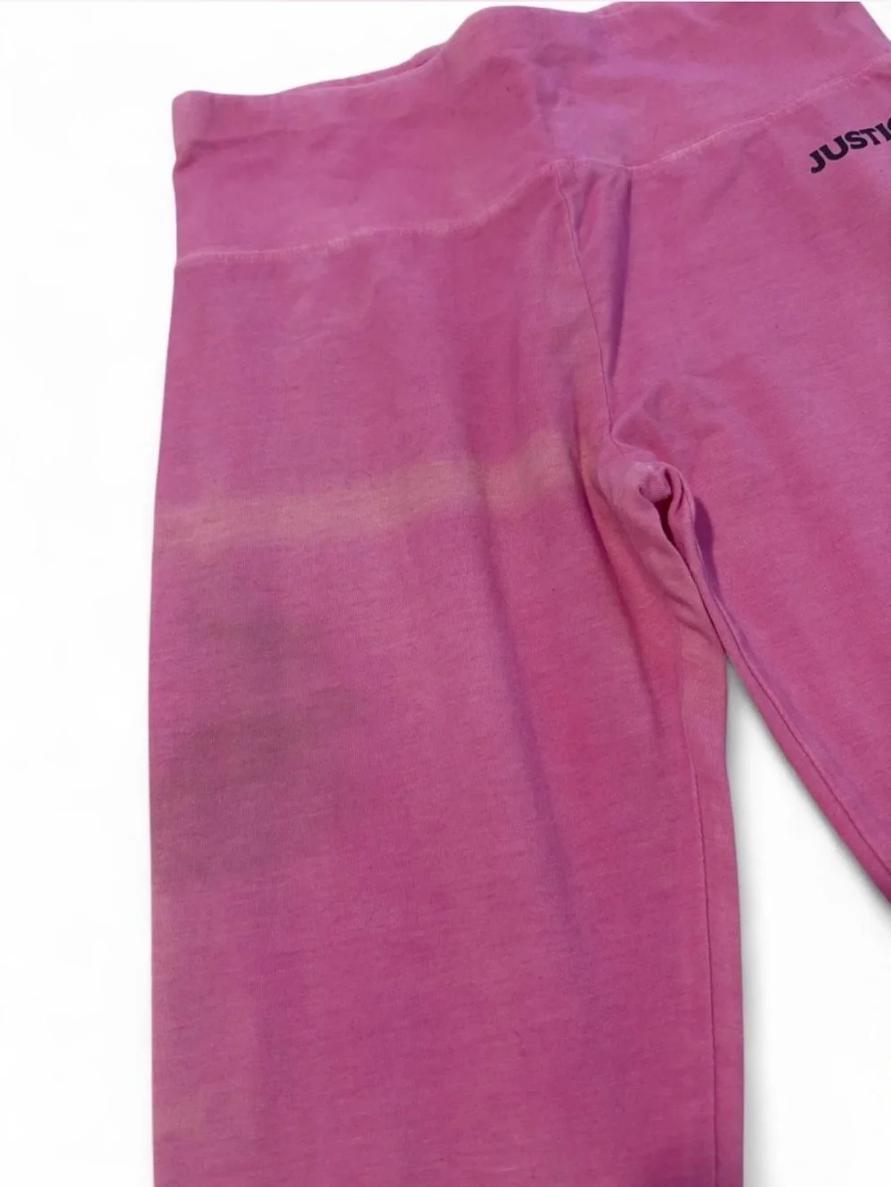 🩷$3 BUNDLED- Justice Tie-Dye Leggings in Pink, Lime & Gray Accent